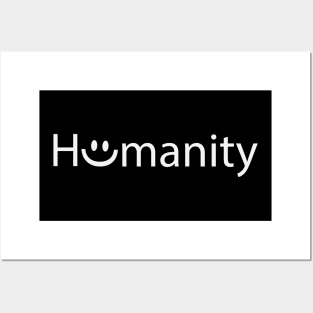 Humanity artistic text design Posters and Art